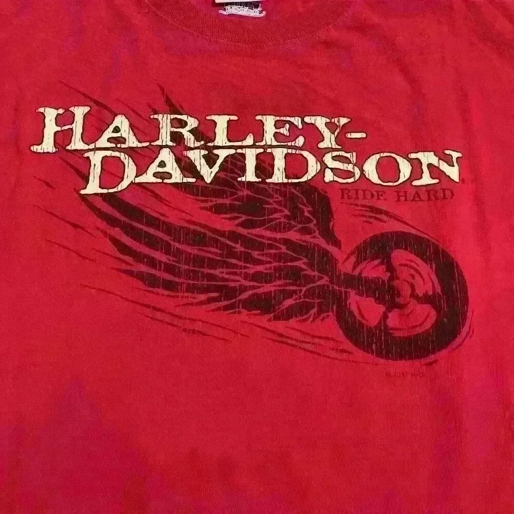 Vintage Harley-Davidson Mens Peoria, AZ Flames Shield Wings Long Sleeve Shirt XL